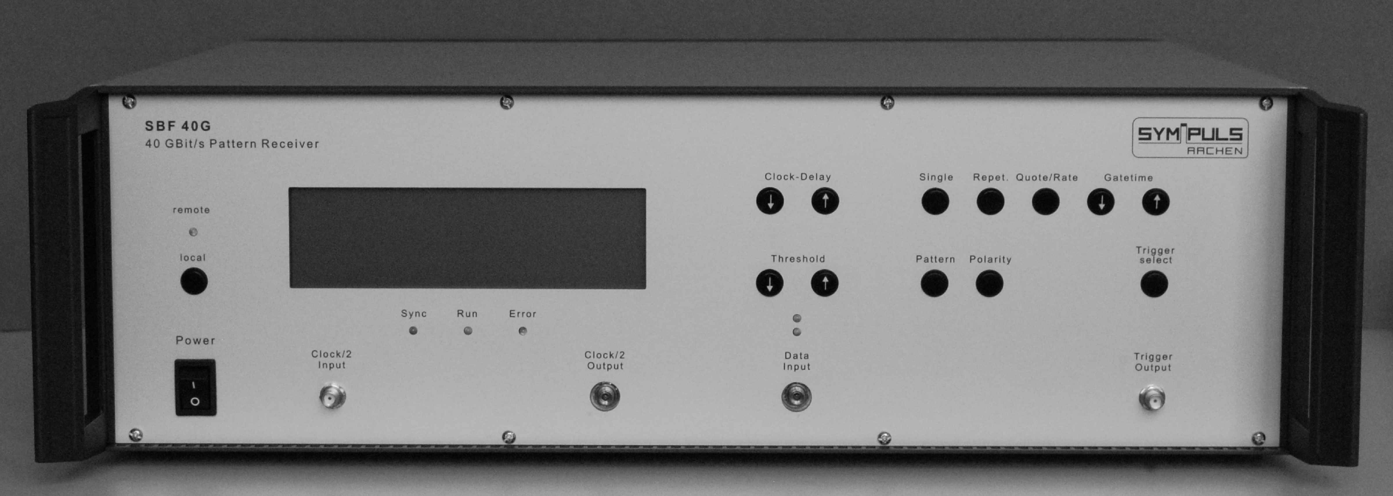 Frontansicht Bitmusterempfänger / Bit Error Rate Tester SBF 40G